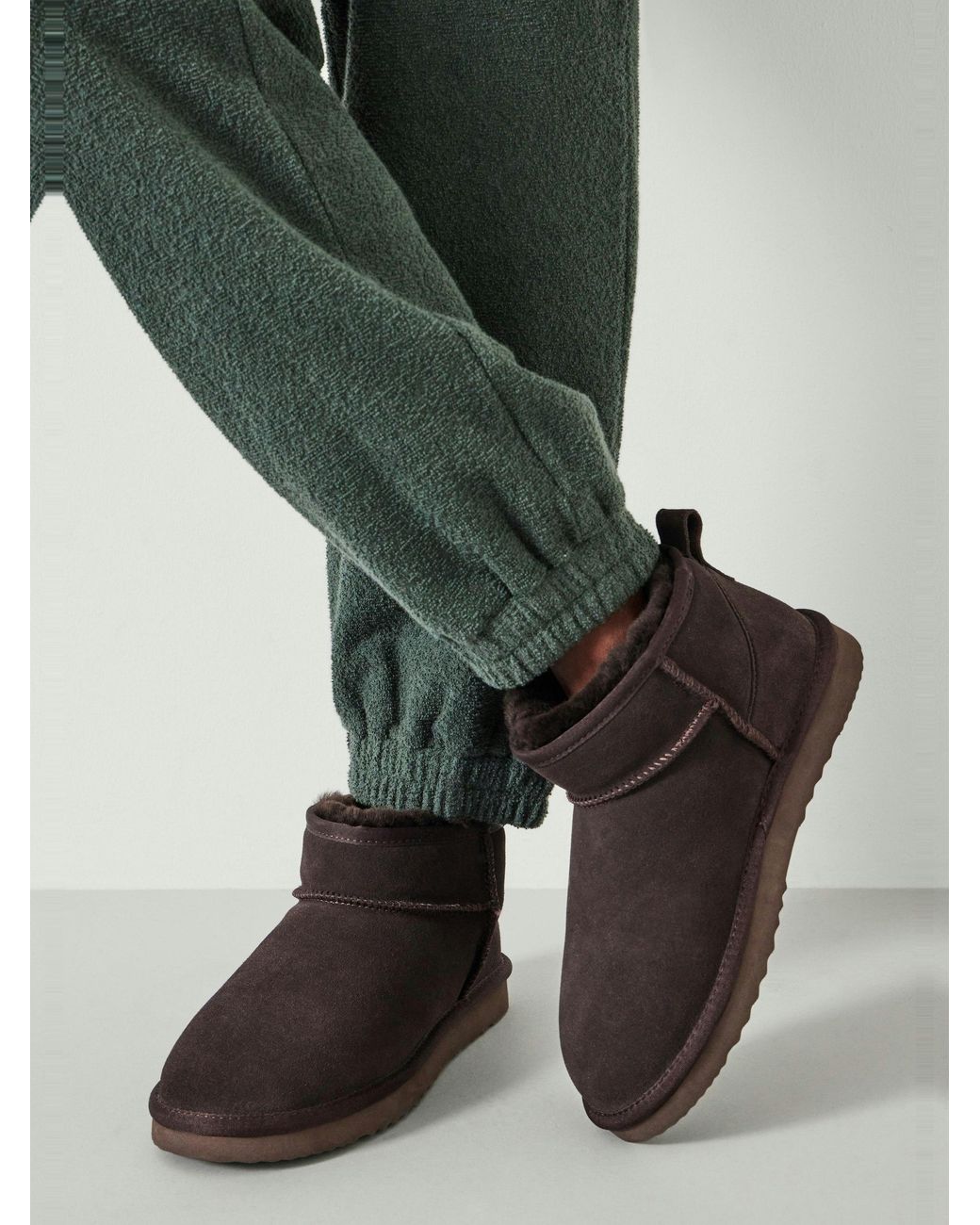 Hush Brown Ultra Mini Sheepskin Boots