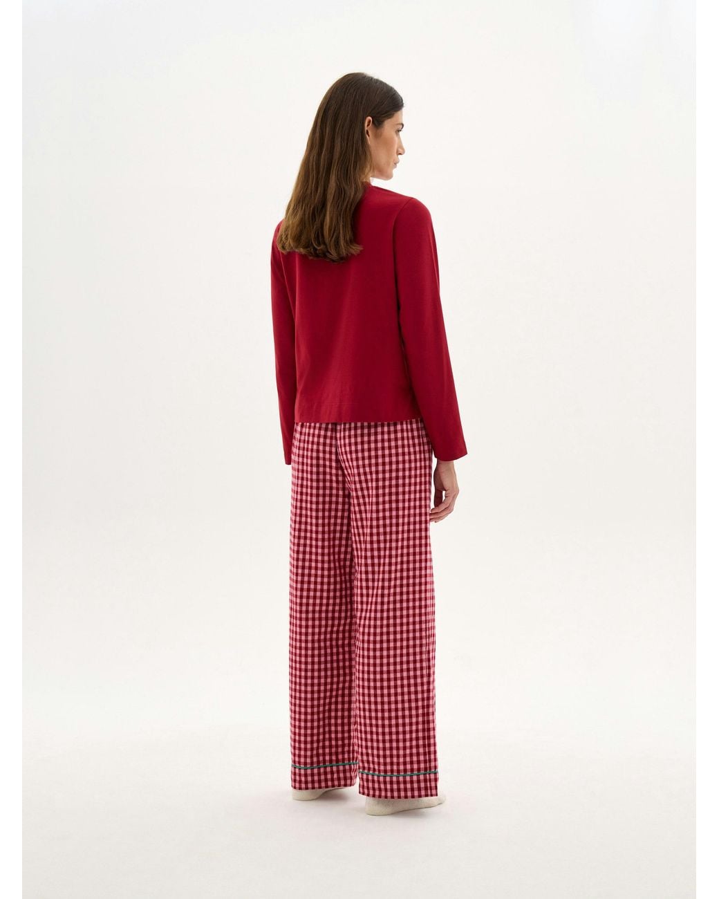Hush Red Theodora Long Sleeve Pyjama Set