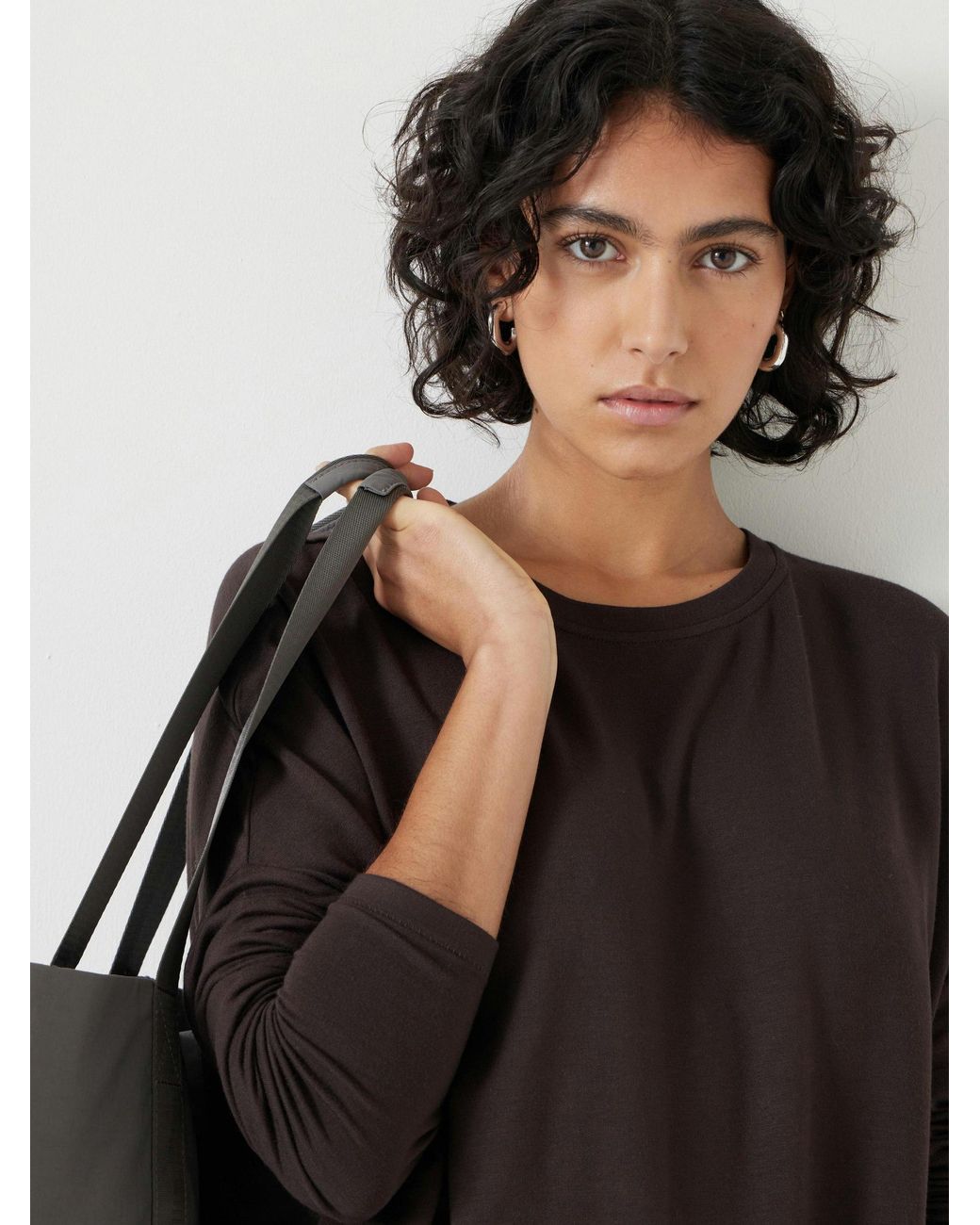 Hush Black Gillian Wide Jersey Top