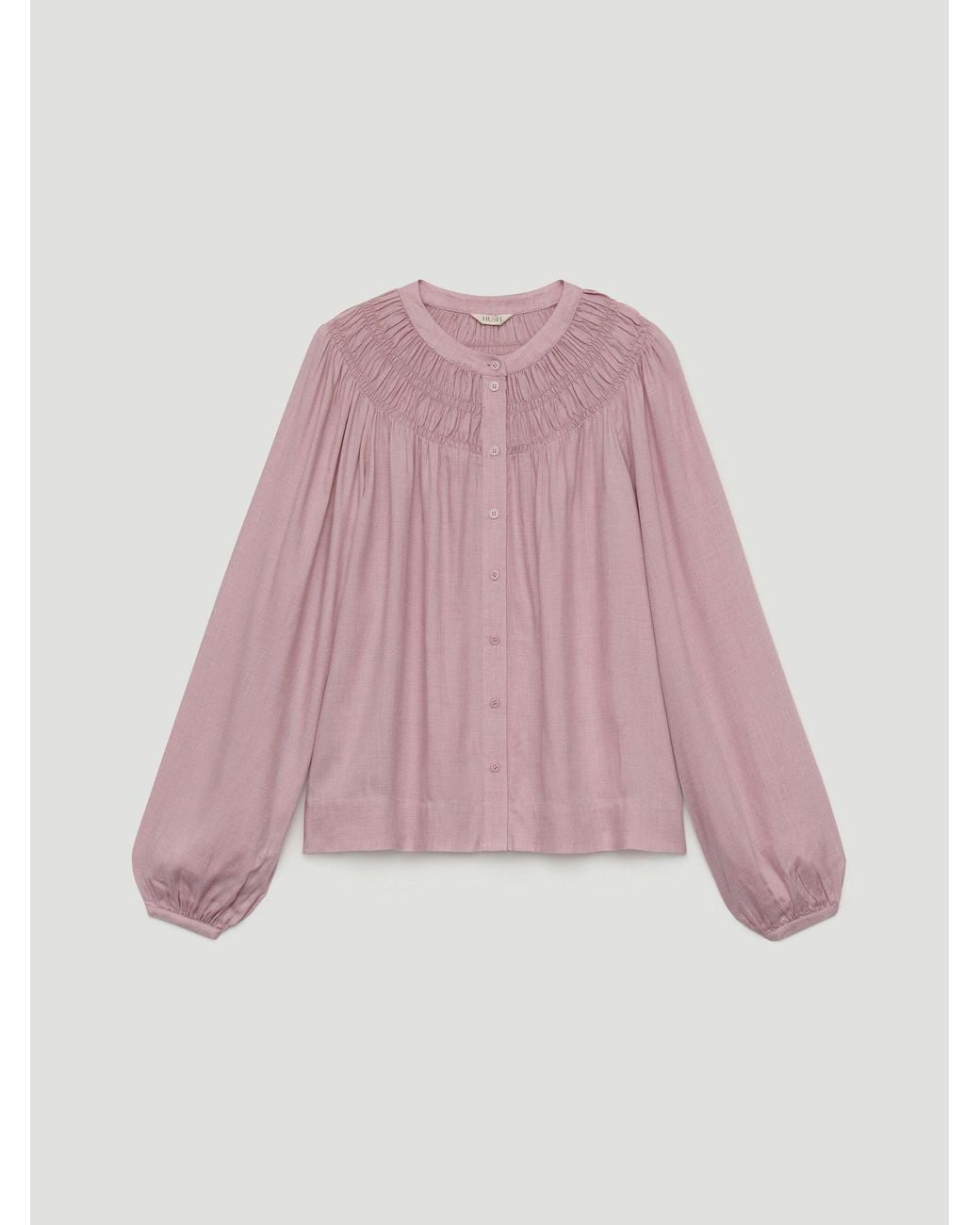 Hush Pink Dru Soft Wool Blouse