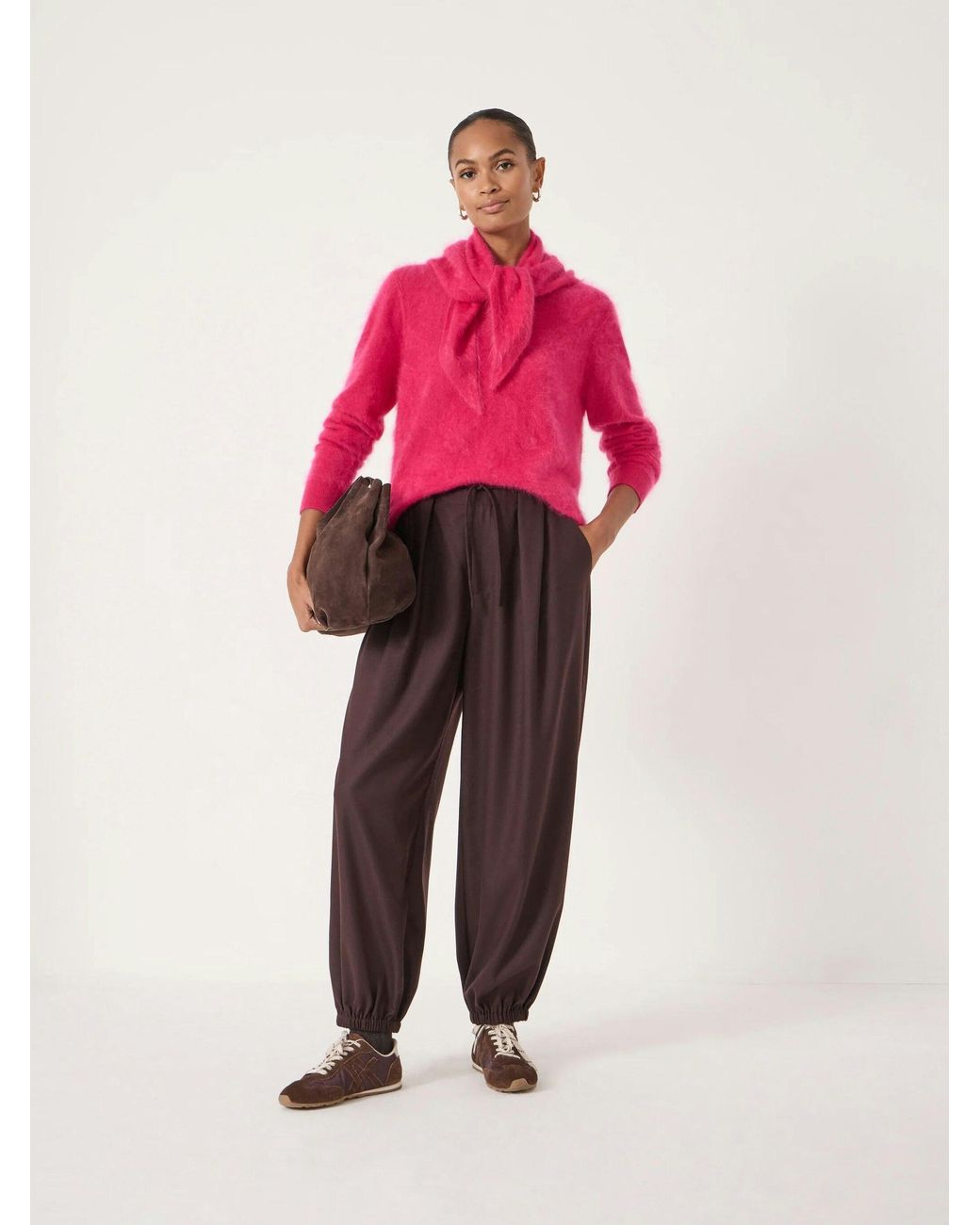 Hush Red Brushed Cashmere Jumper