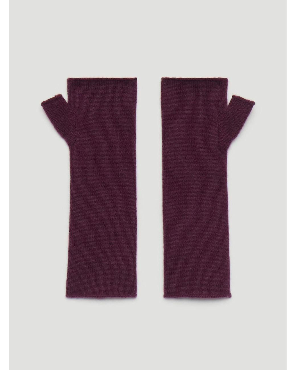 Hush Red Long Fingerless Cashmere Glove