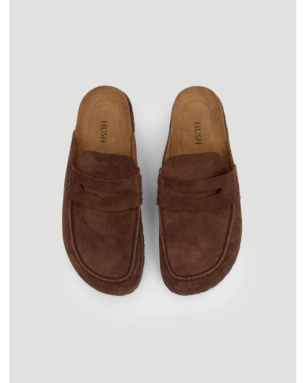 Hush Black Rune Suede Padded Mules