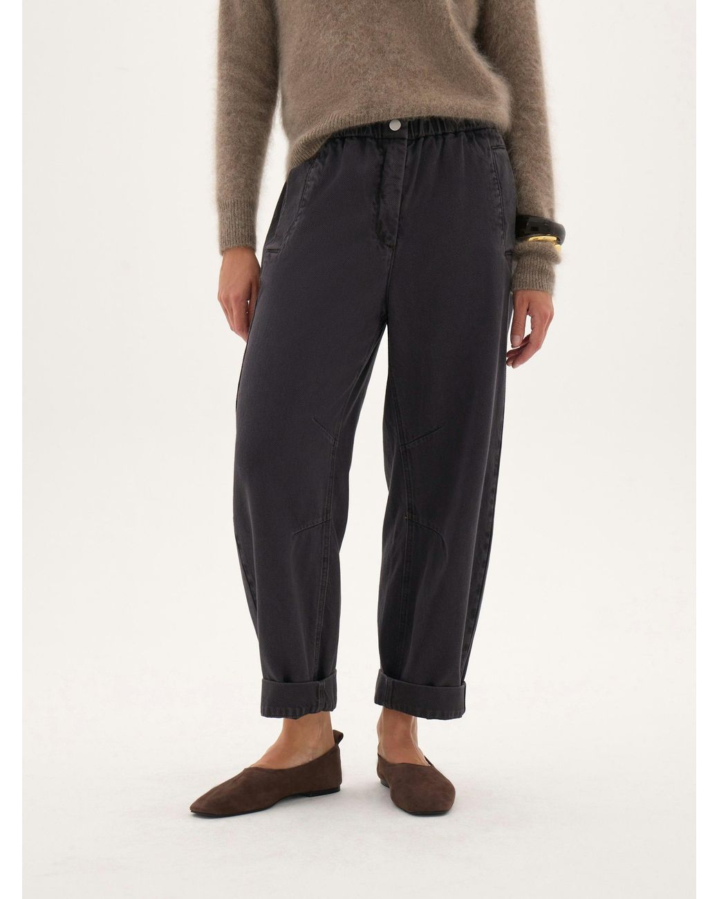 Hush White Supersoft Denim Barrel Leg Jeans