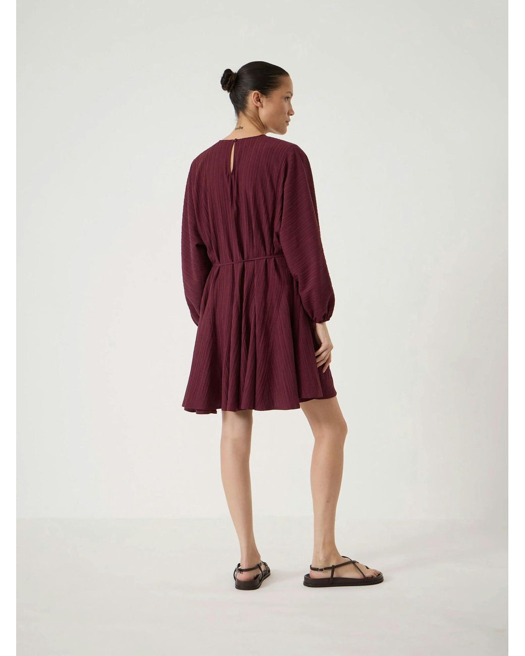 Hush Red Thorne Godet Skirt Mini Dress