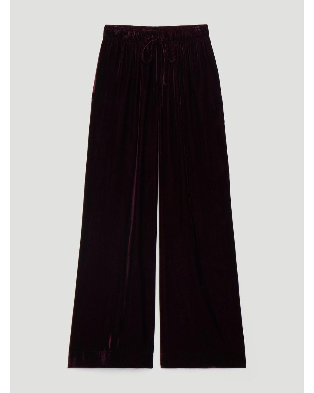 Hush Black Wendy Wide Leg Velvet Trousers