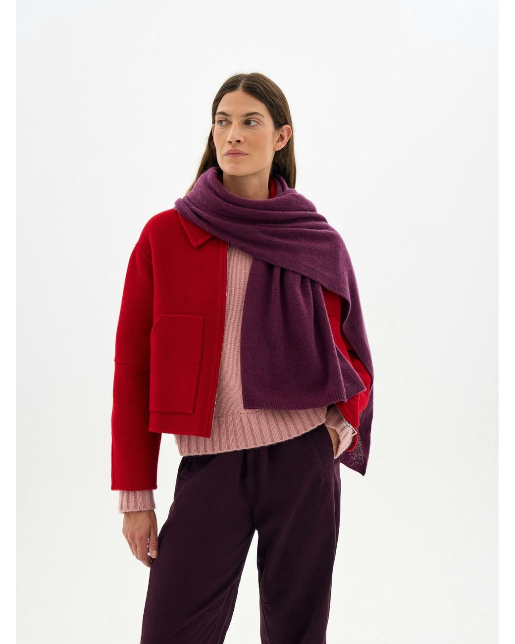 Hush Red Cashmere Scarf