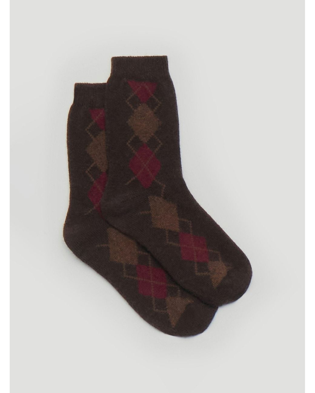Hush Black Valeria Argyle Socks