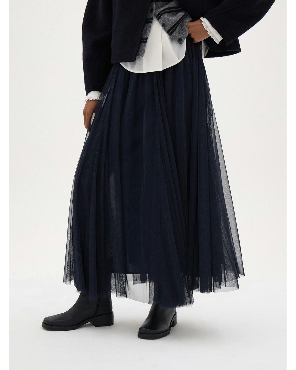 Hush Blue Millie Tulle Maxi Skirt