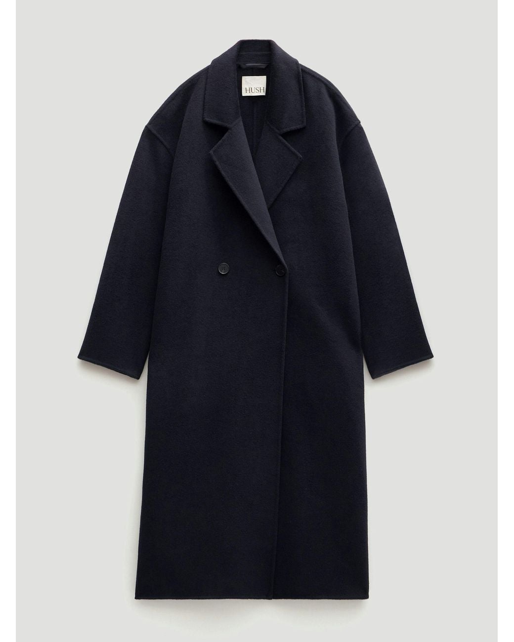 Hush Blue Pure Wool Double Faced Coat