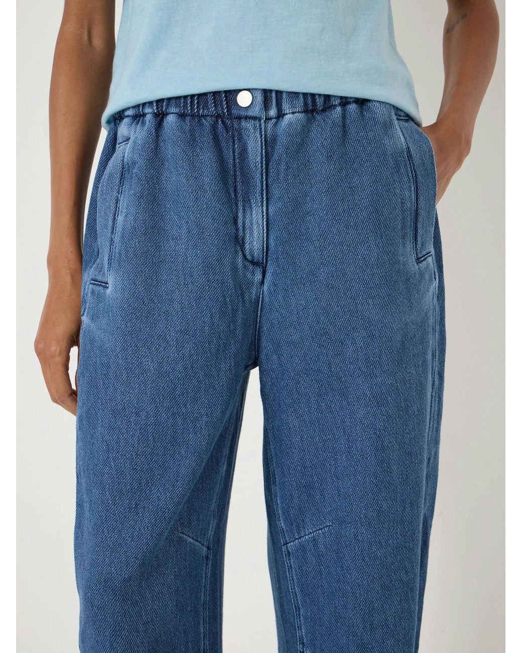 Hush Blue Supersoft Denim Barrel Leg Jeans