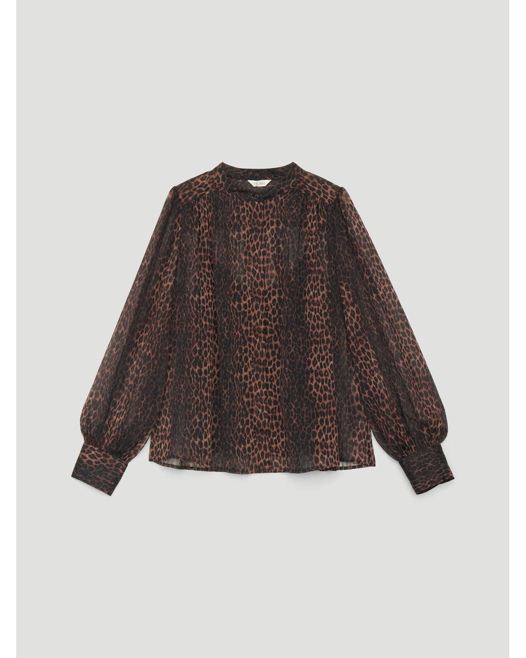 Hush Multicolor Naomi Leopard Chiffon Blouse