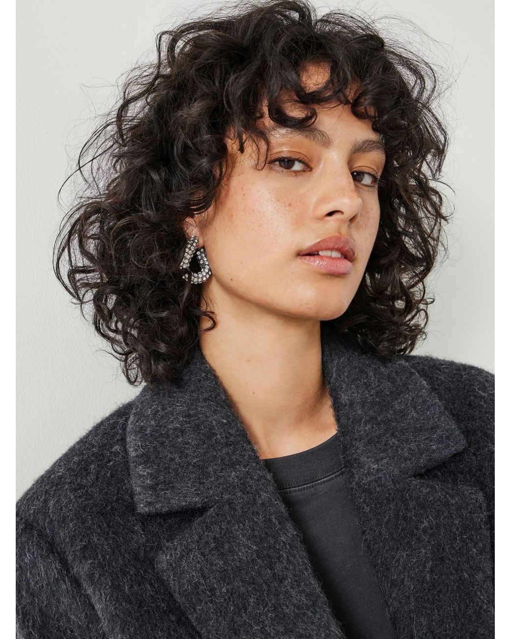 Hush Metallic Large Pia Pave Twist Hoop Earrings