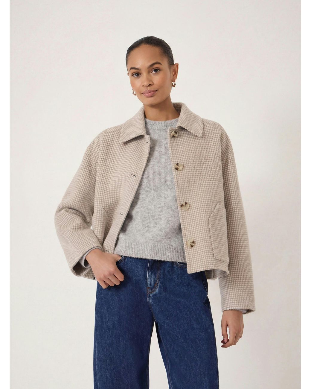 Hush Natural Verity Wool Double Faced Jacket