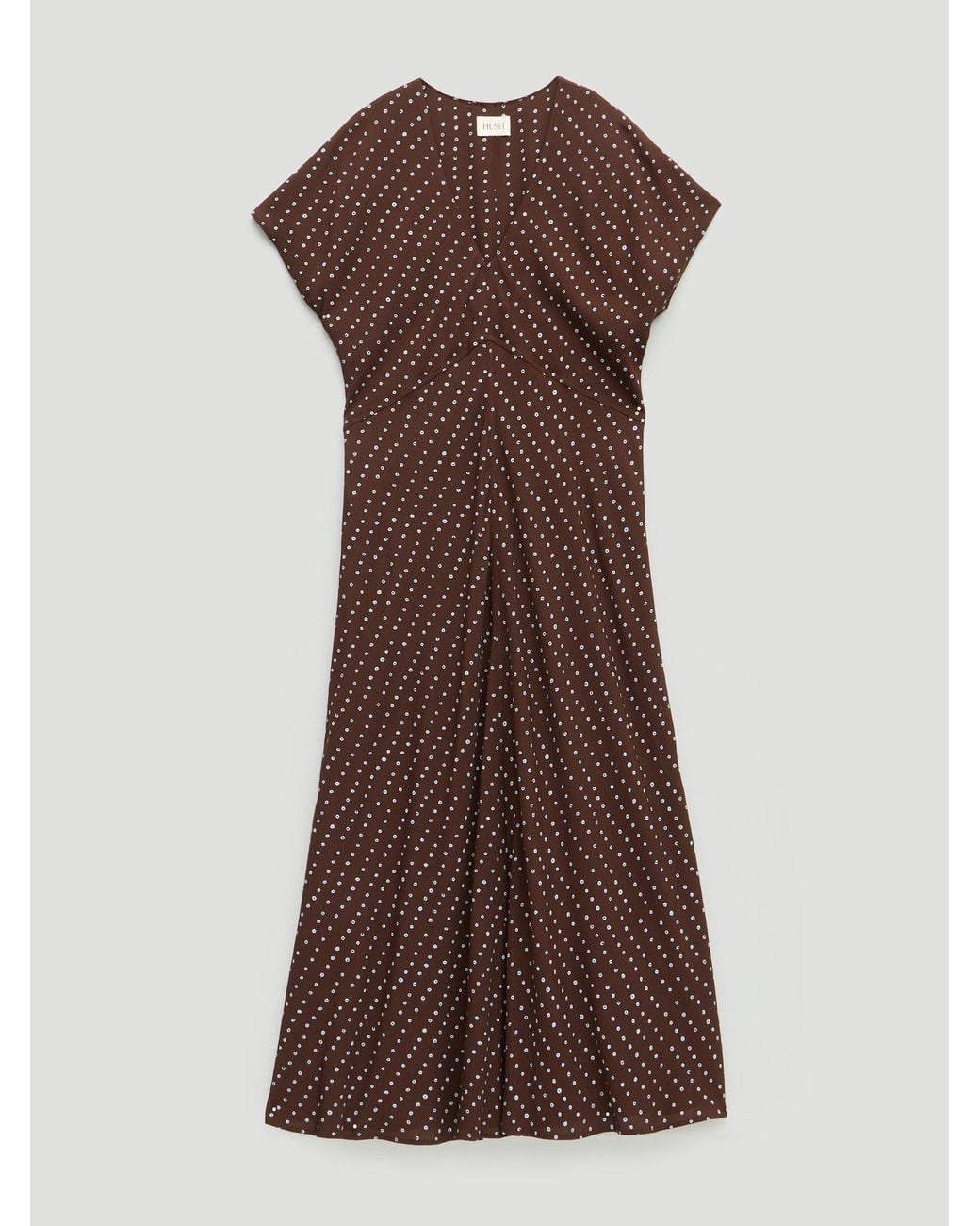 Hush Natural Grace Crepe V-Neck Maxi Dress