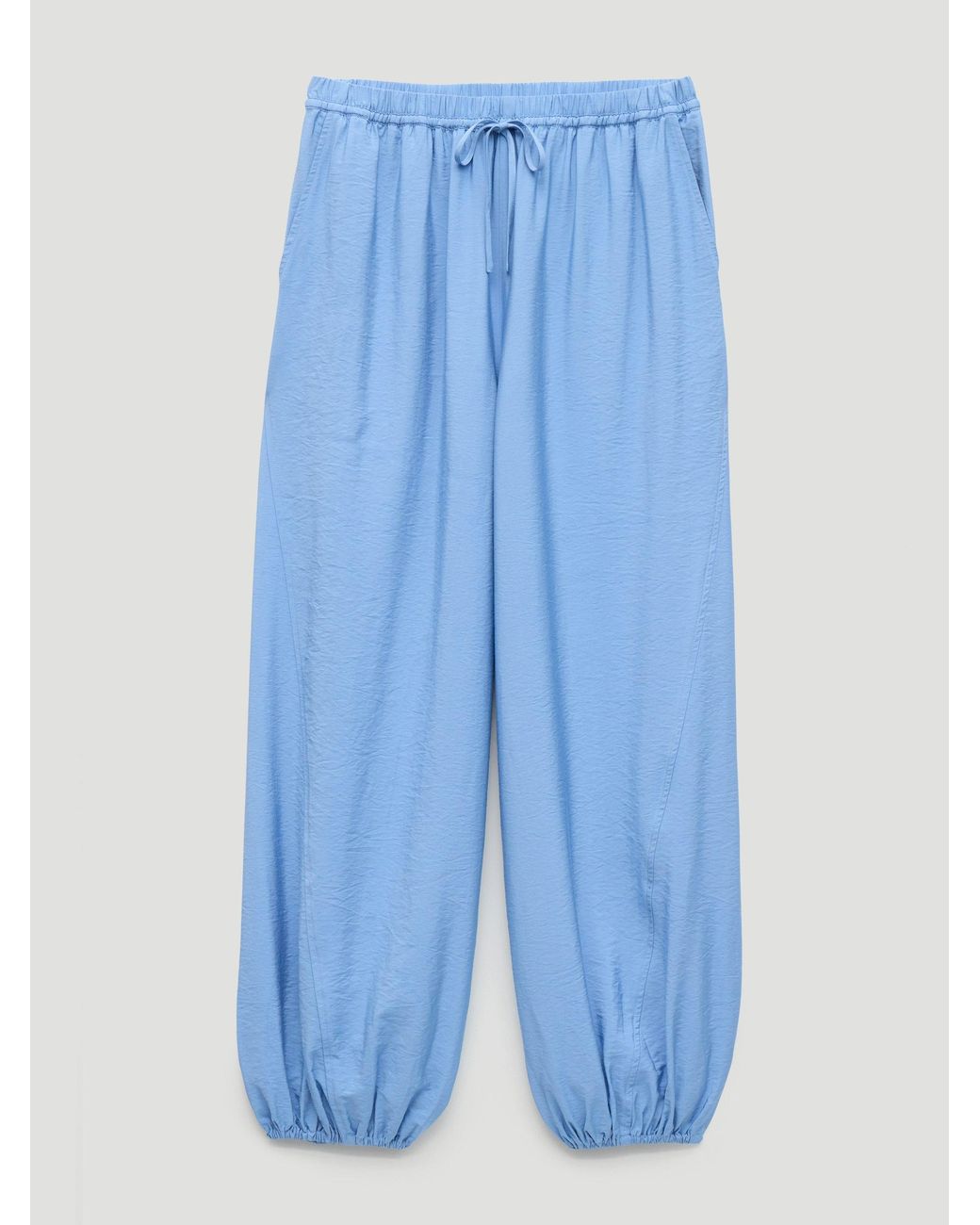 Hush Blue Amaris Bubble Hem Trousers