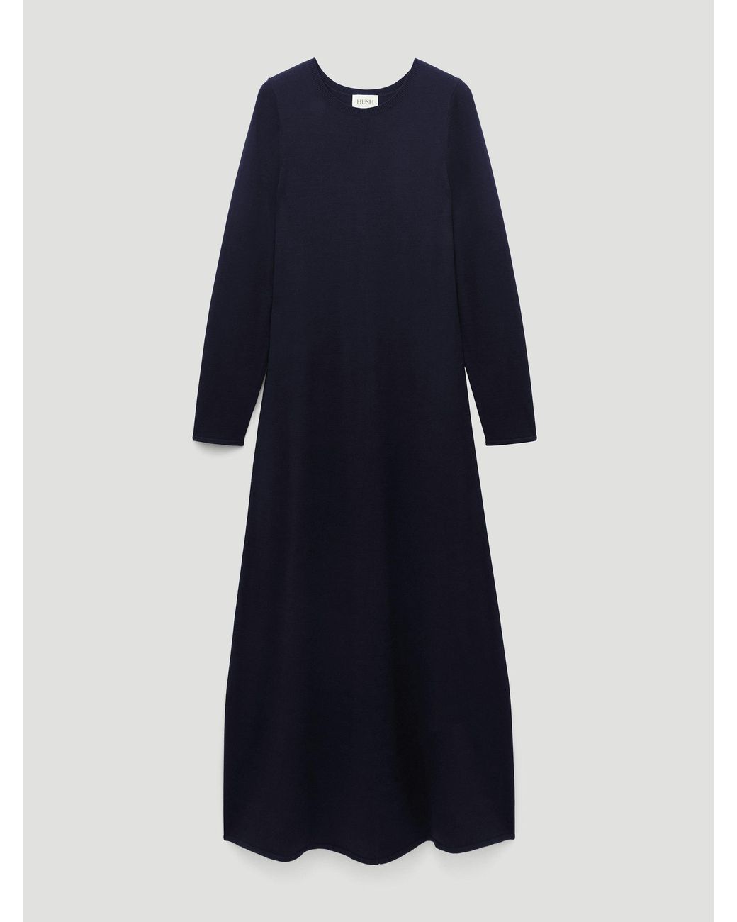 Hush Blue Talen Crew Neck Knit Midi Dress