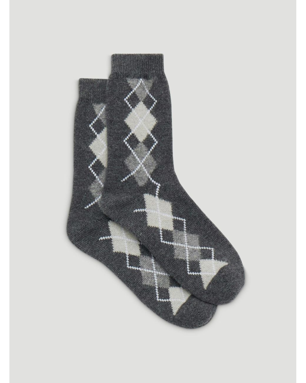 Hush Black Valeria Argyle Socks