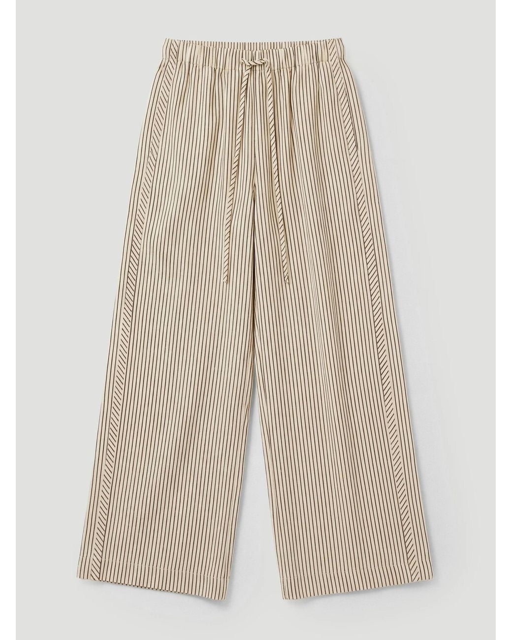 Hush Natural Sami Striped Side Detail Trousers