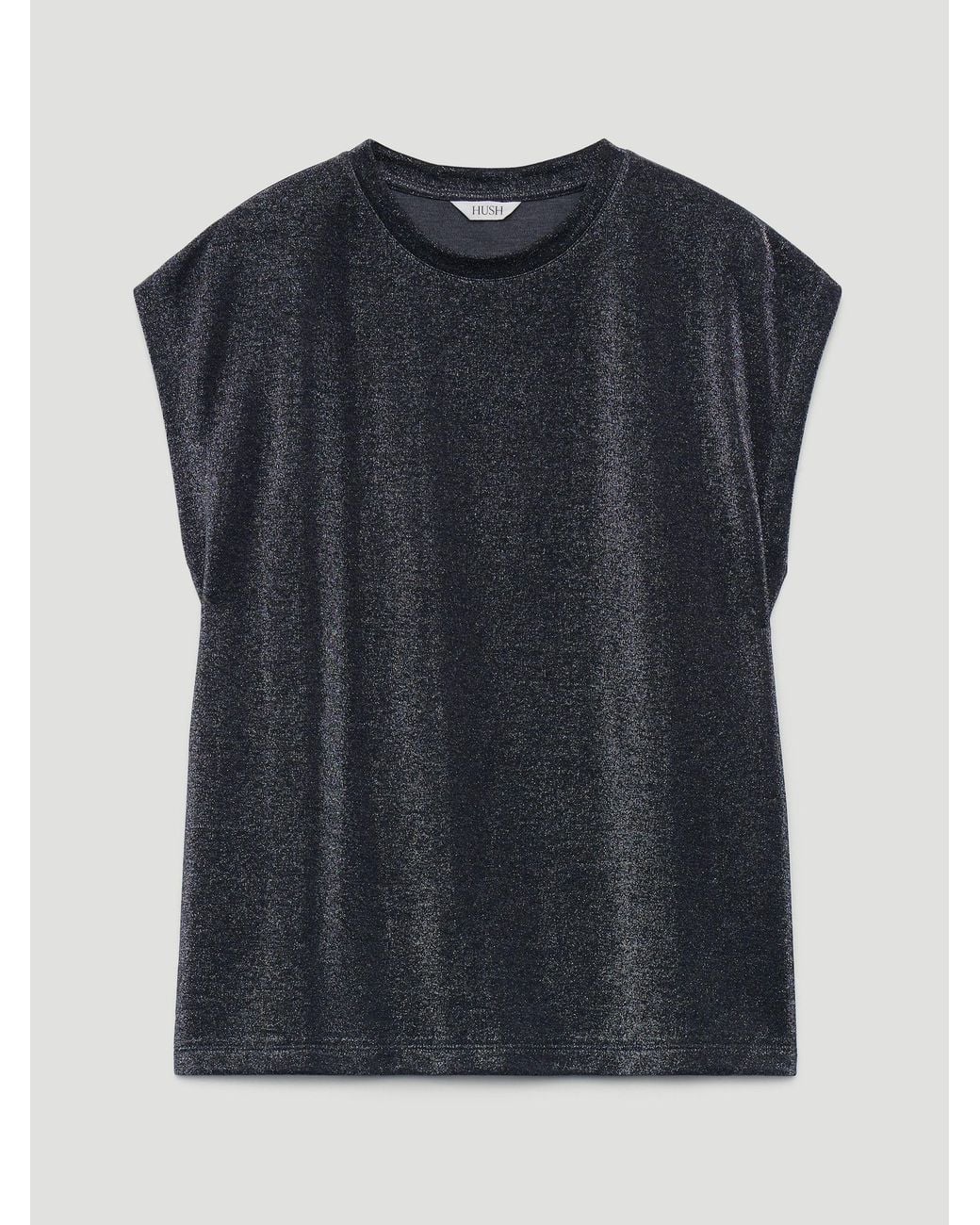 Hush White Aisling Metallic Sparkle T-Shirt
