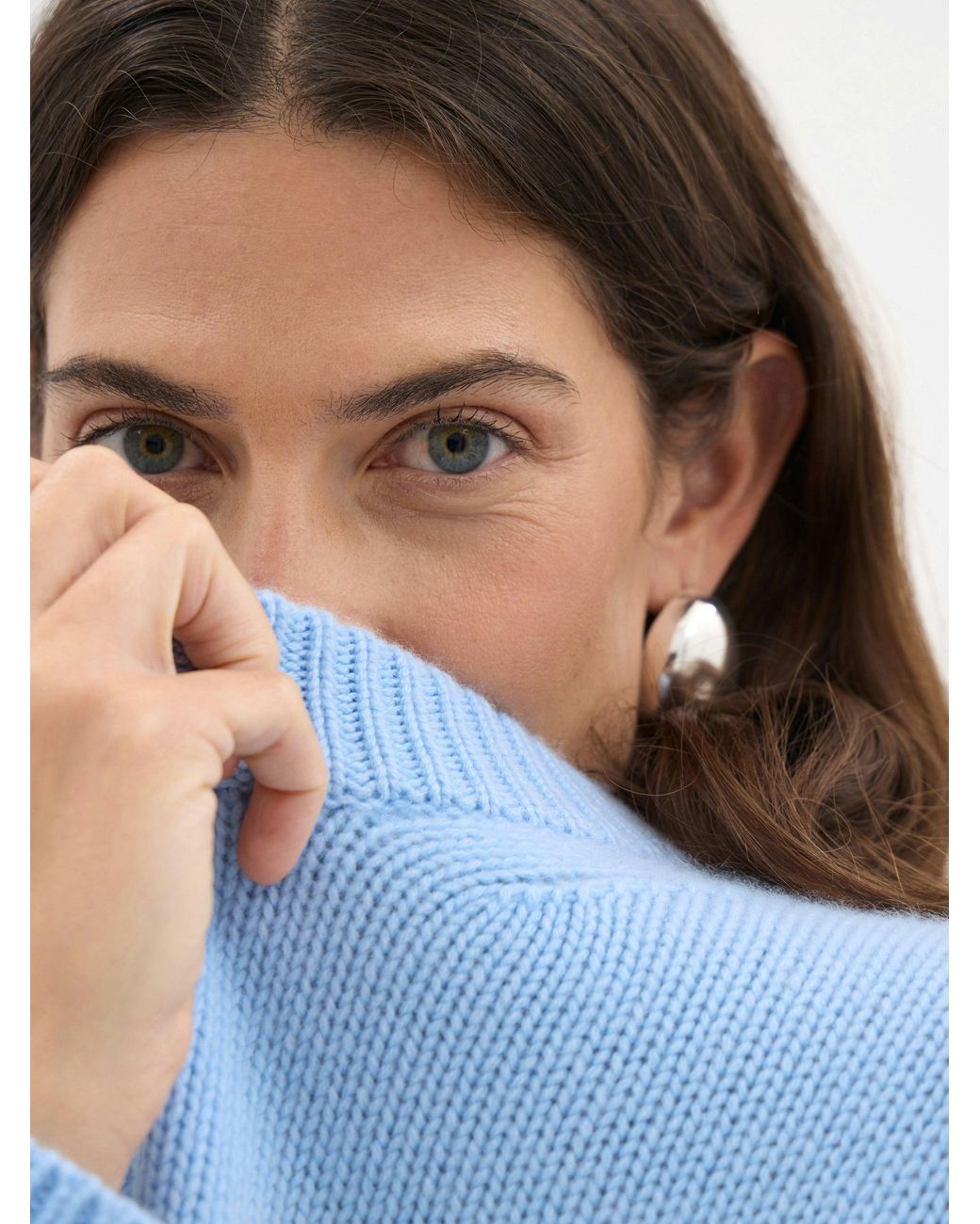 Hush Blue Carrie Chunky Cashmere Jumper