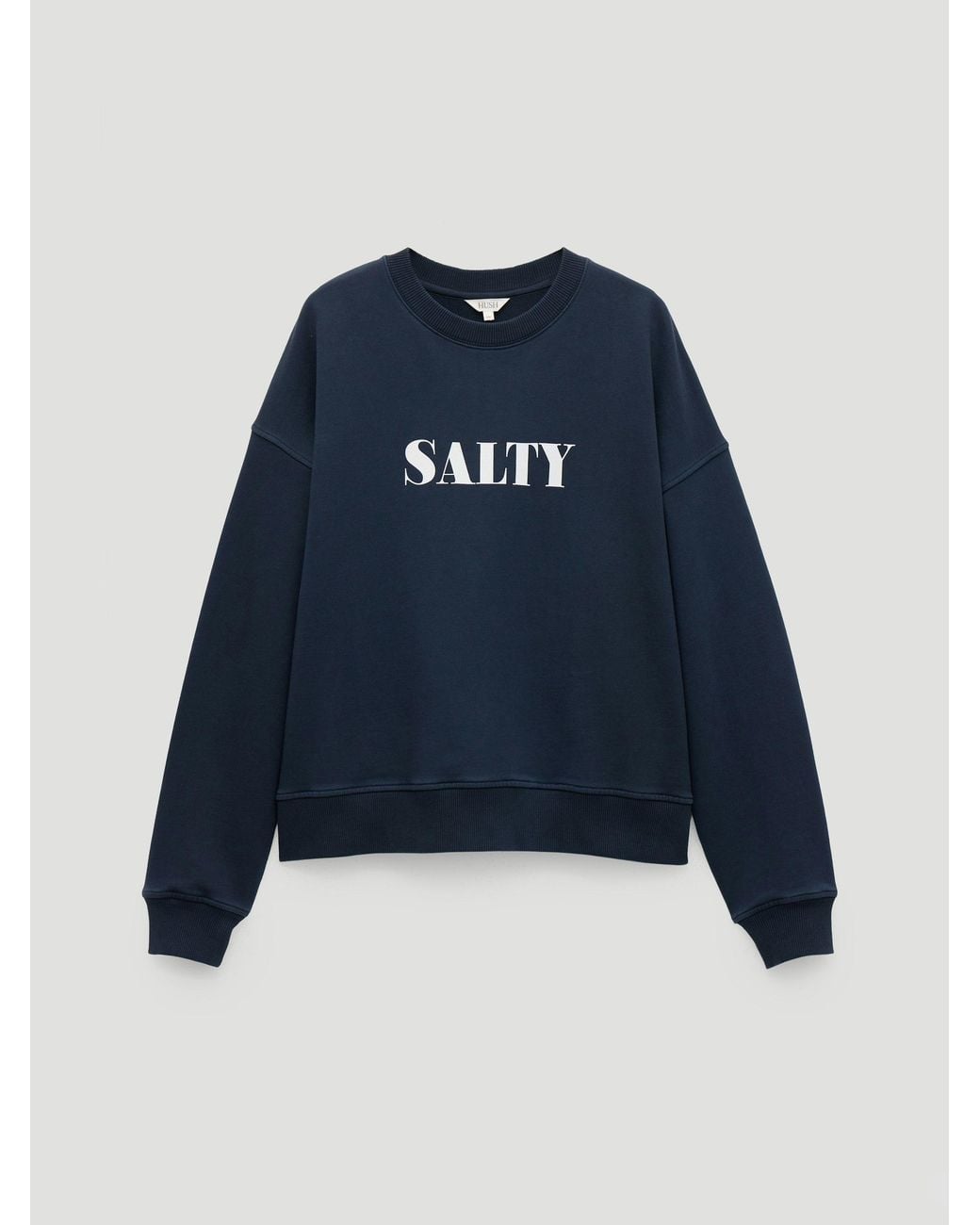 Hush Blue Salty Graphic Washed Sweatshirt