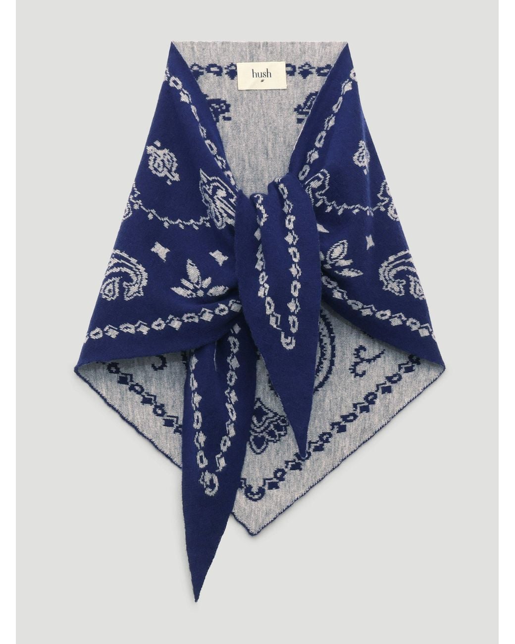 Hush Blue Paisley Triangle Scarf