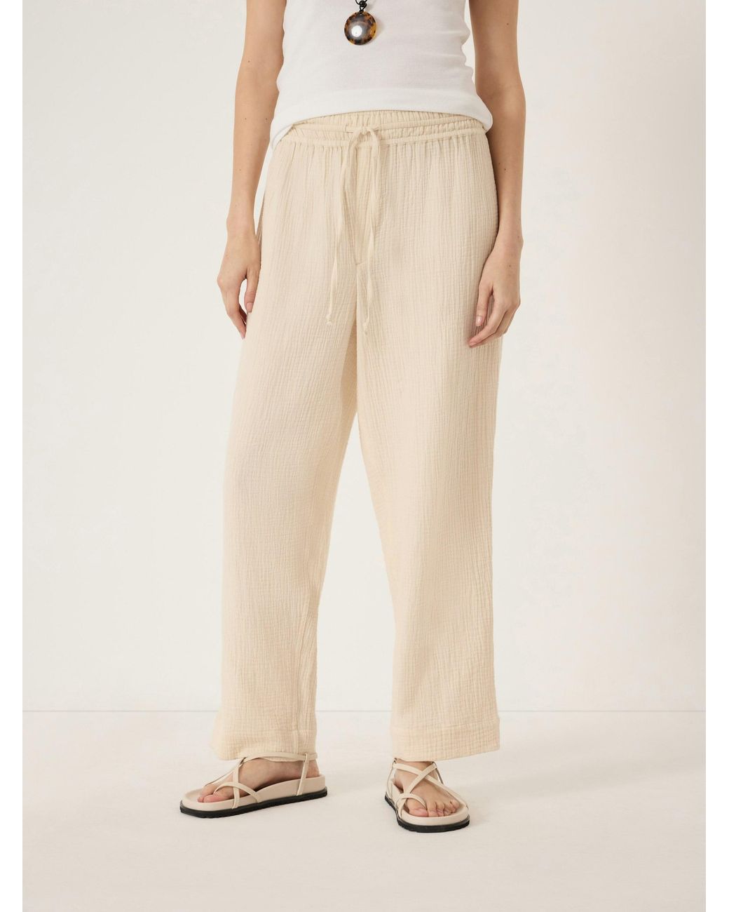 Hush Natural Cotton Cheesecloth Relaxed Easy Trousers
