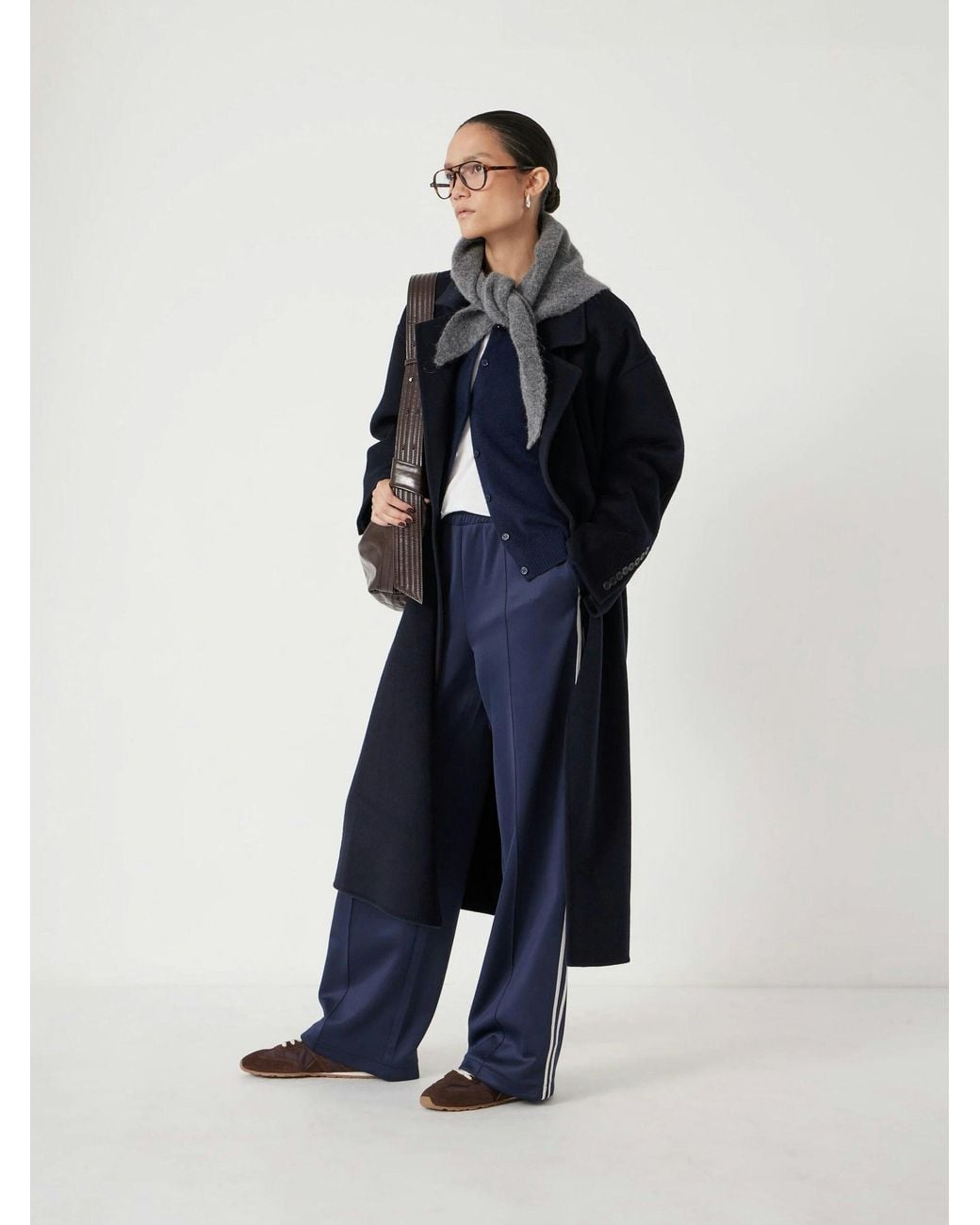 Hush Blue Pure Wool Double Faced Coat