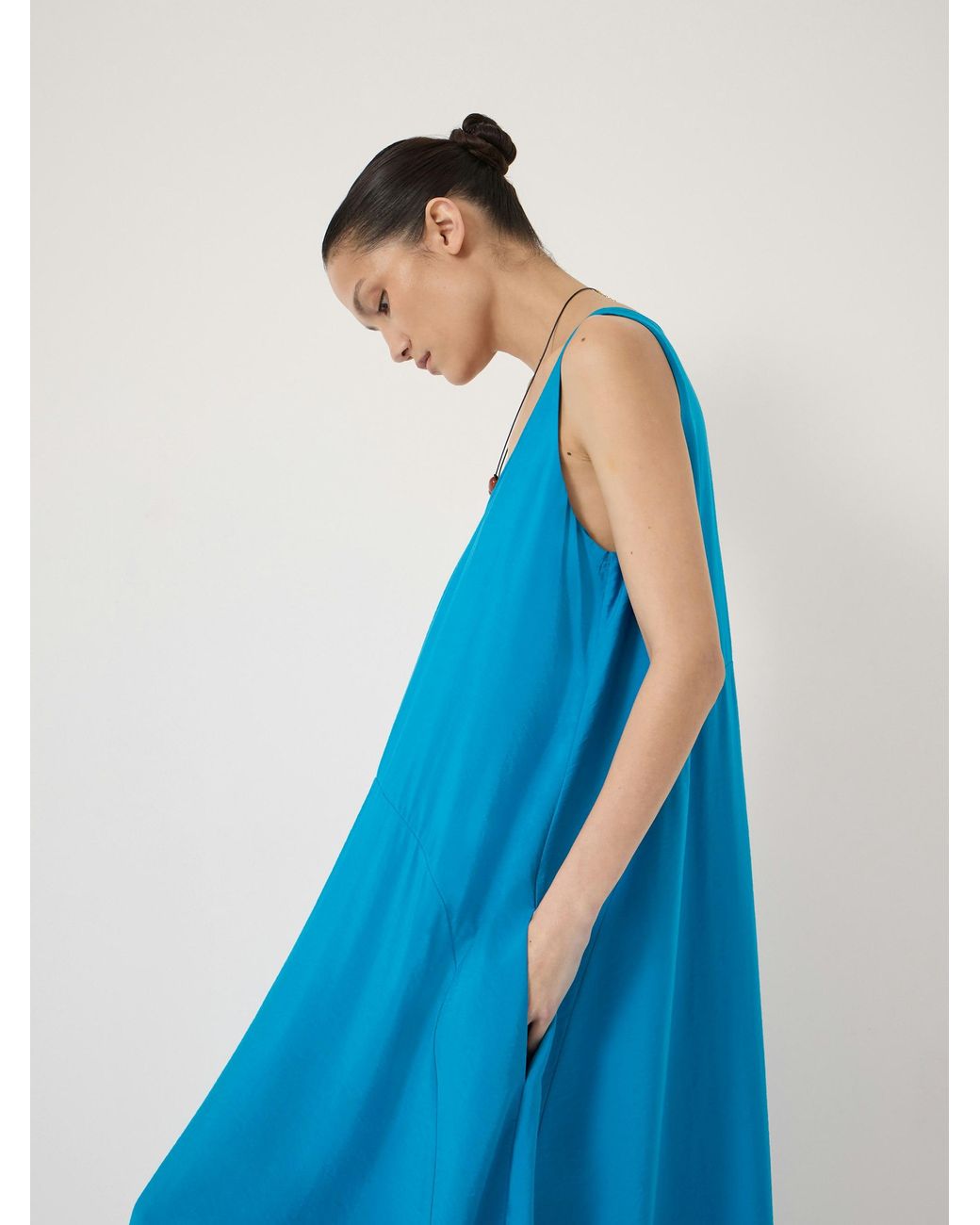 Hush Blue Liddie Barrel Tank Maxi Dress