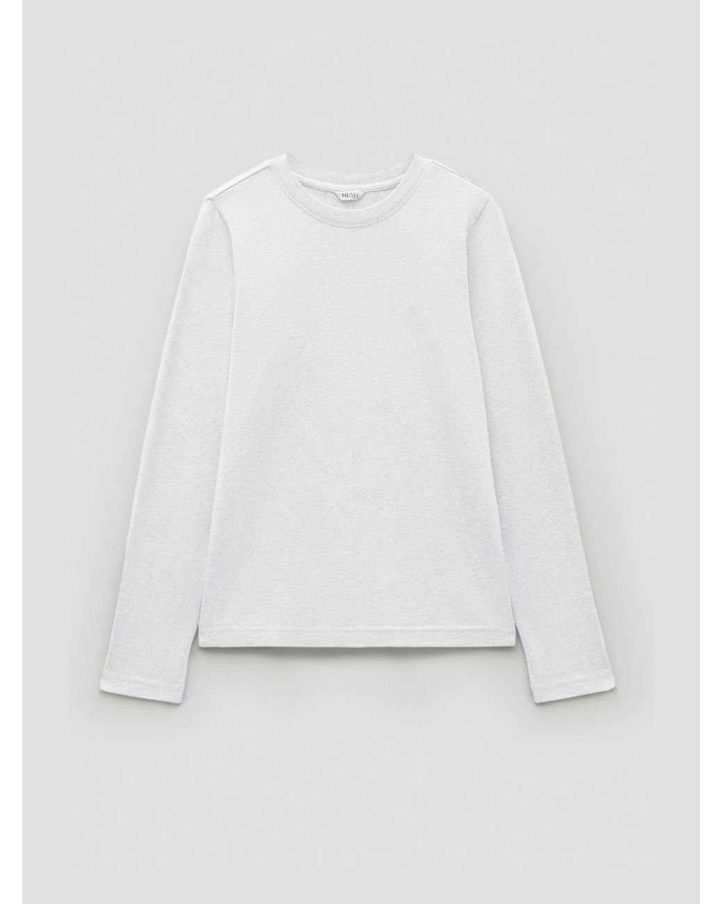 Hush White Slim Long Sleeve T-Shirt