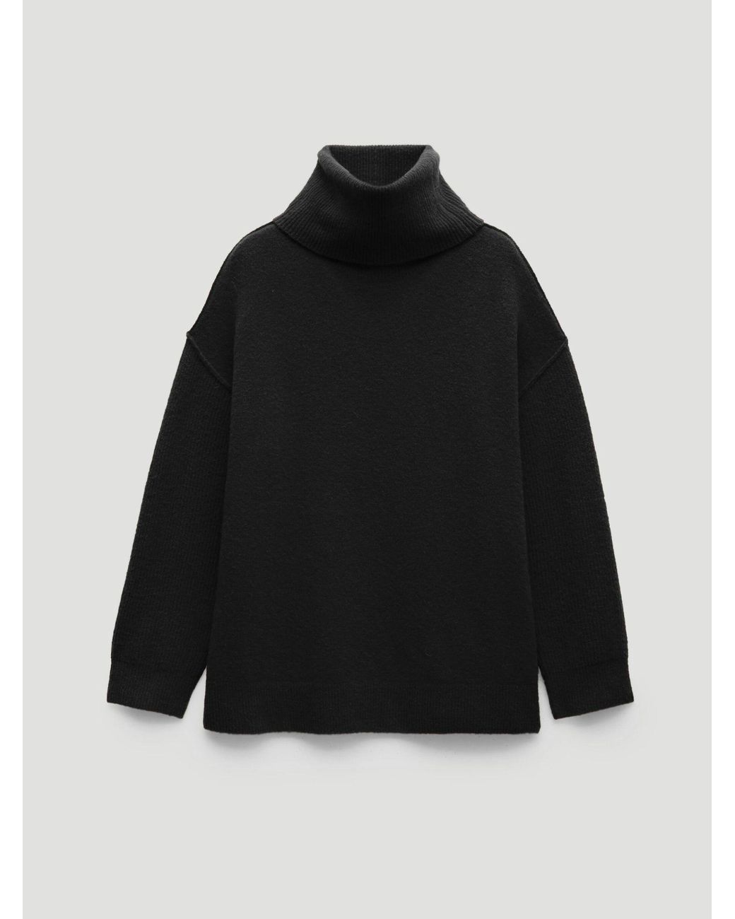 Hush Black Meryl Wool Blend Roll Neck Jumper