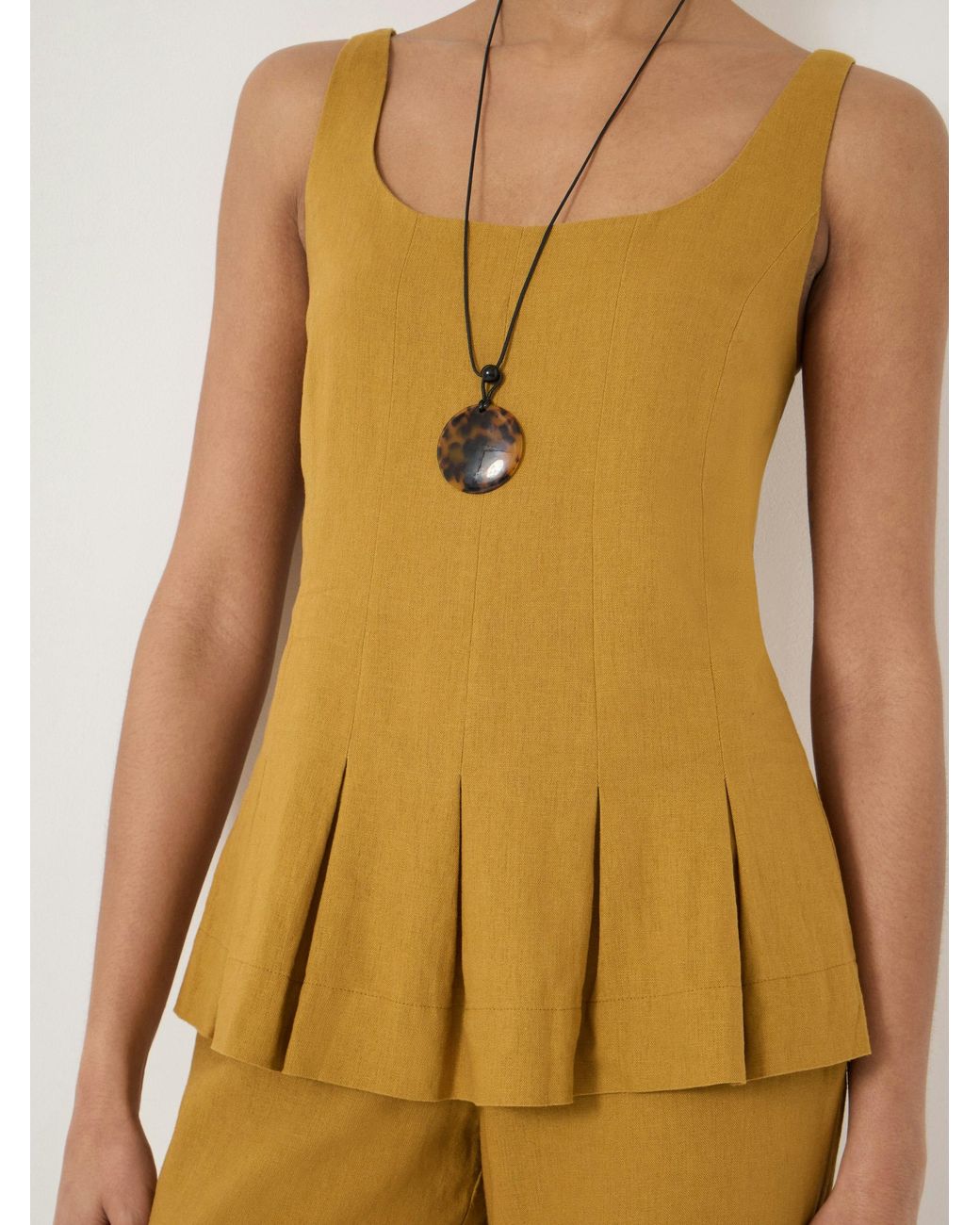 Hush Natural Zendie Linen Blend Waisted Top