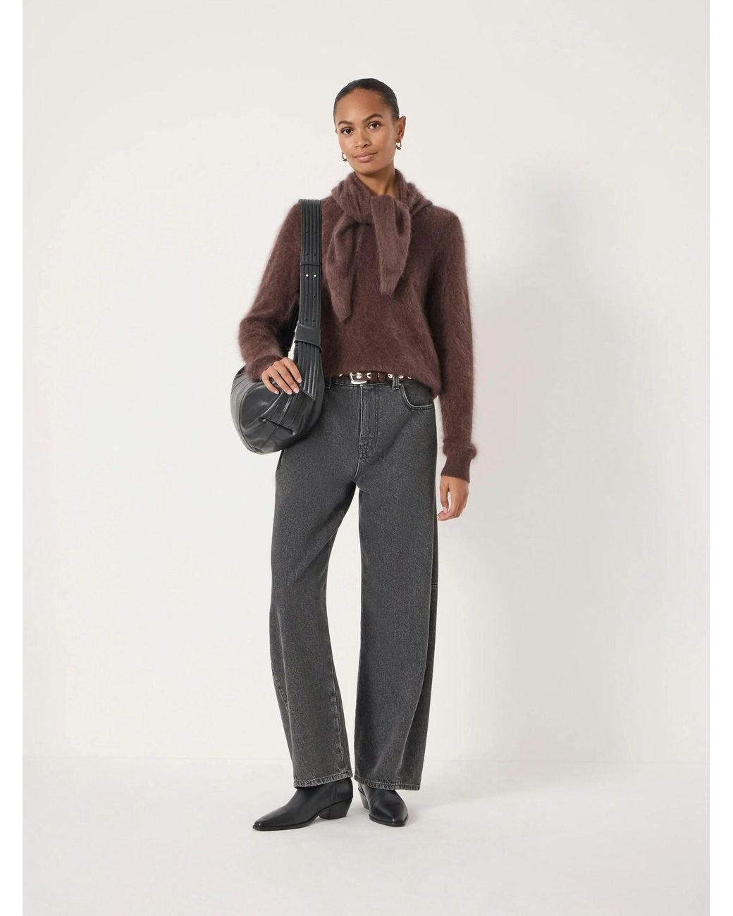 Hush Brown Brushed Cashmere Jumper
