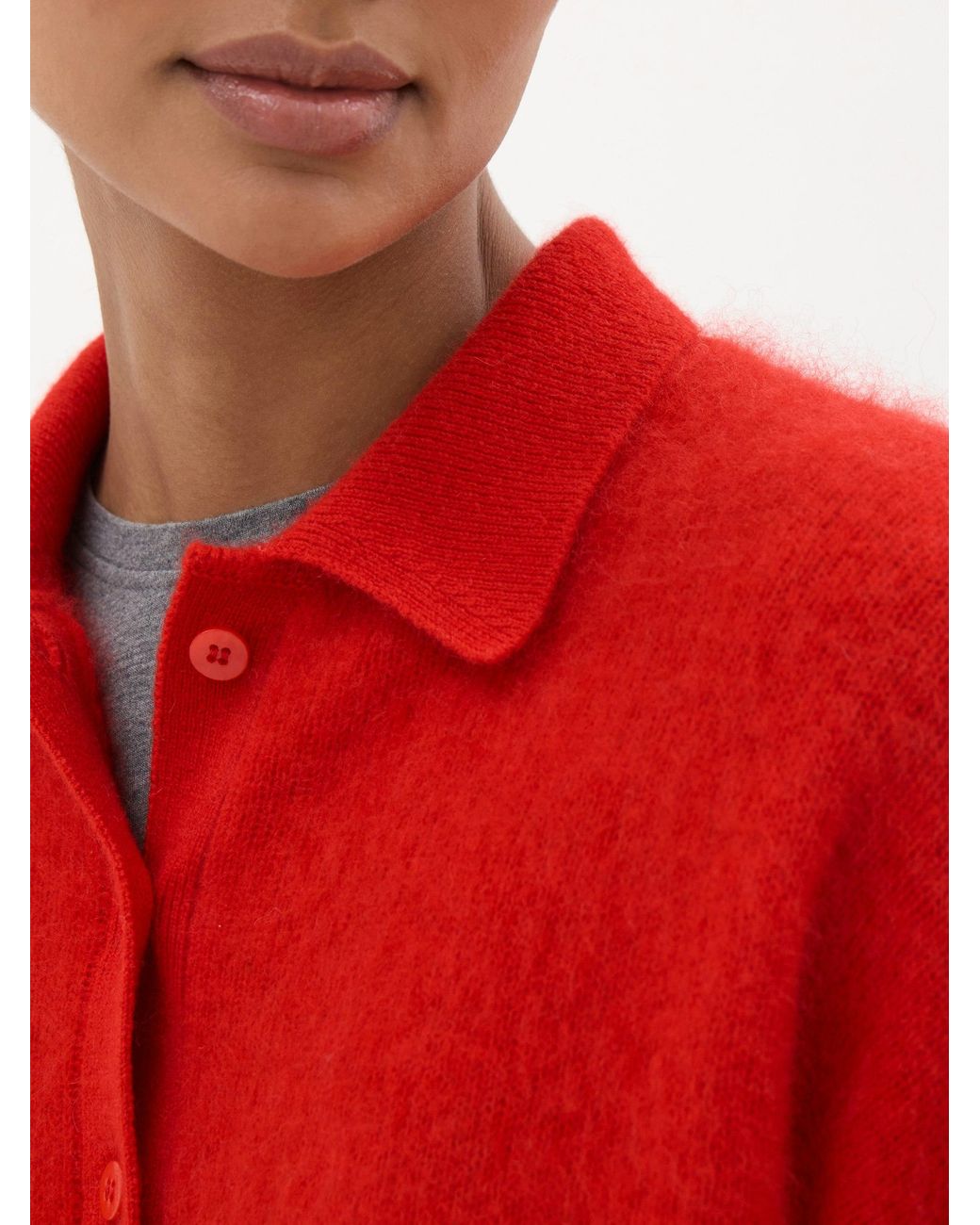 Hush Red Ziggy Brushed Wool Polo Tee