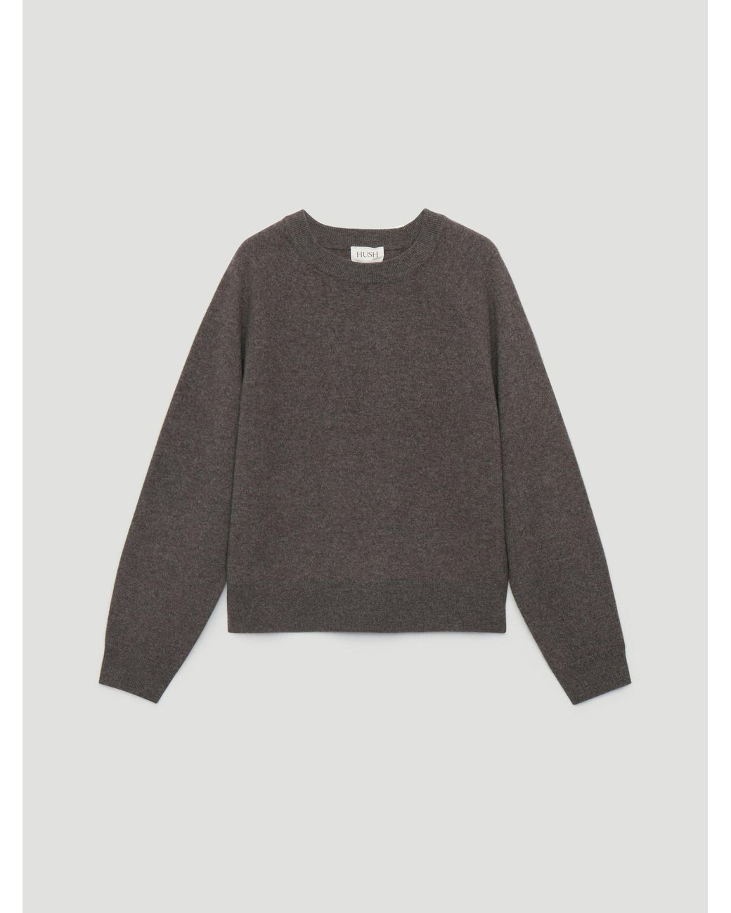 Hush Black Anastasia Brushed Merino Wool Jumper