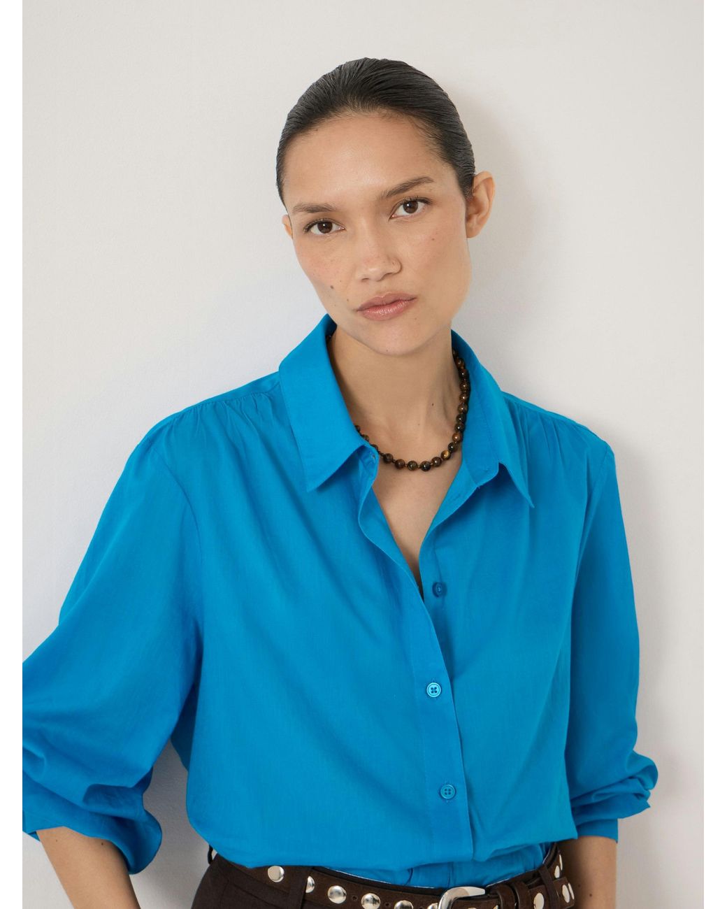 Hush Blue Dakota Cotton Voile Shirt