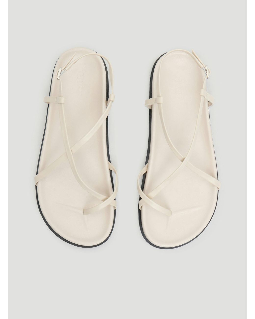 Hush Gray Theo Leather Strappy Sandals