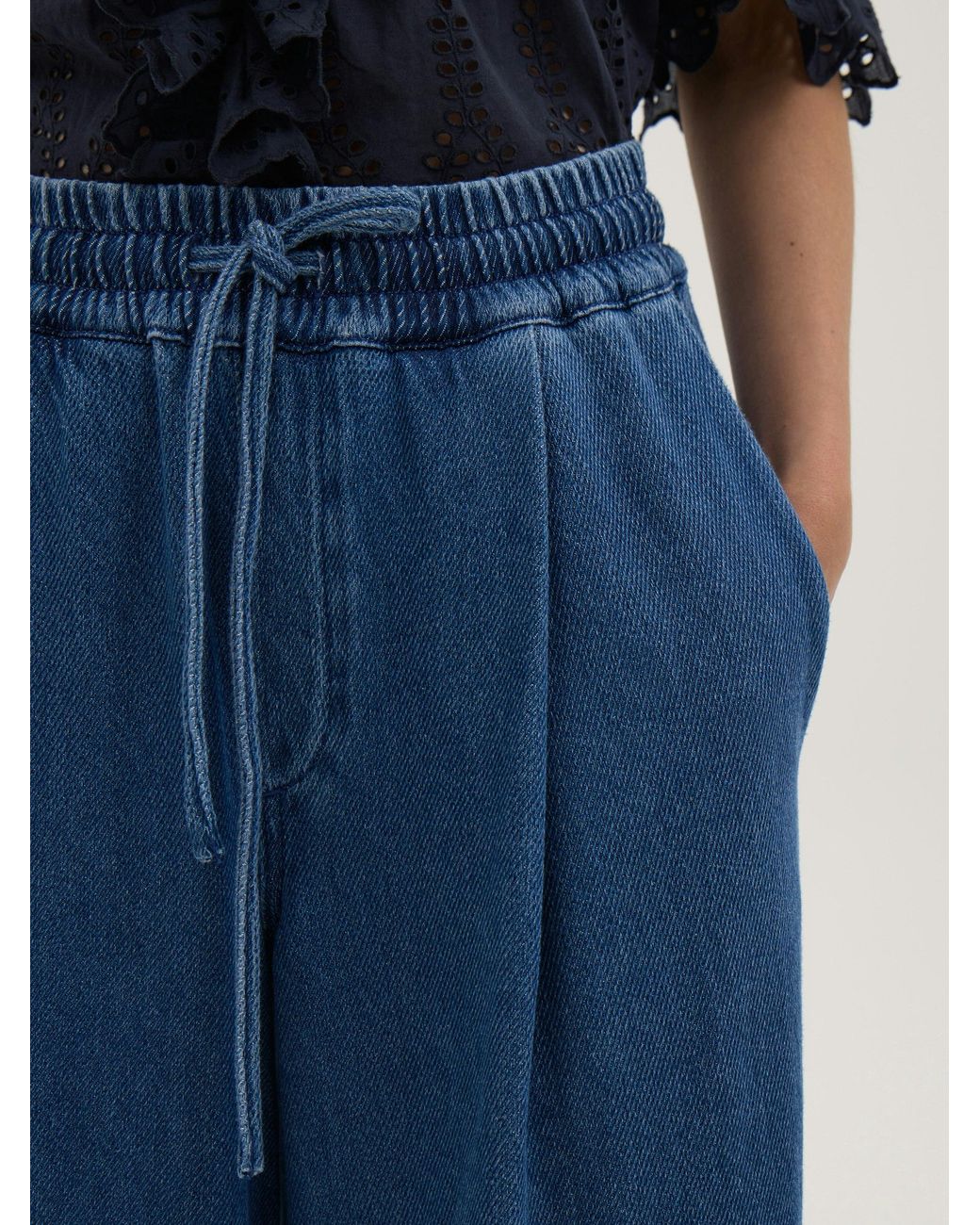 Hush Blue Taylor Wide Leg Supersoft Jeans