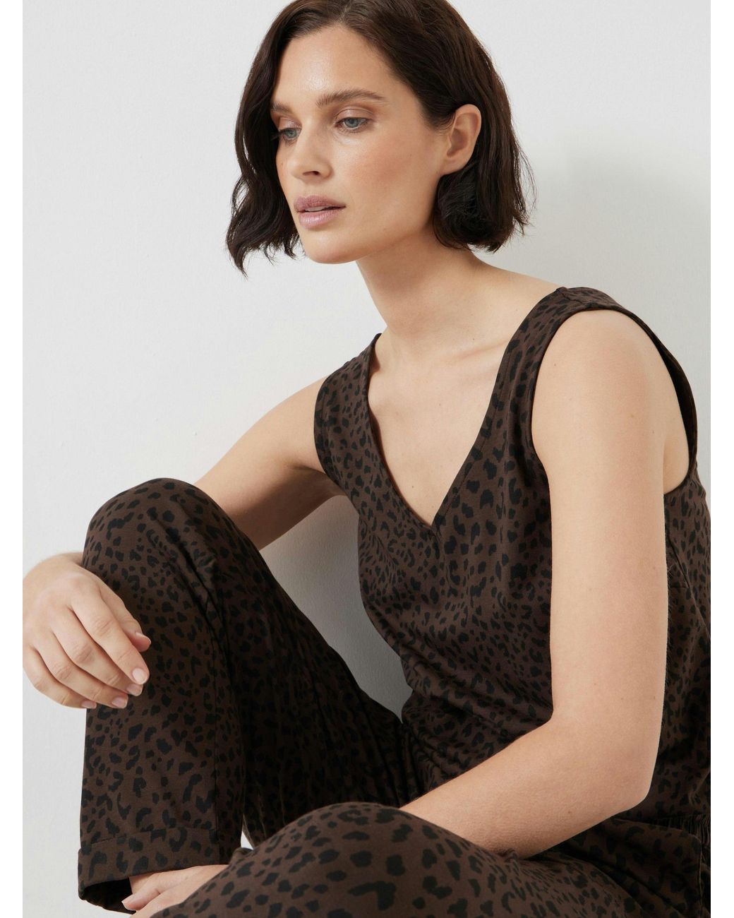 Hush Natural Cropped Jersey Jumpsuit