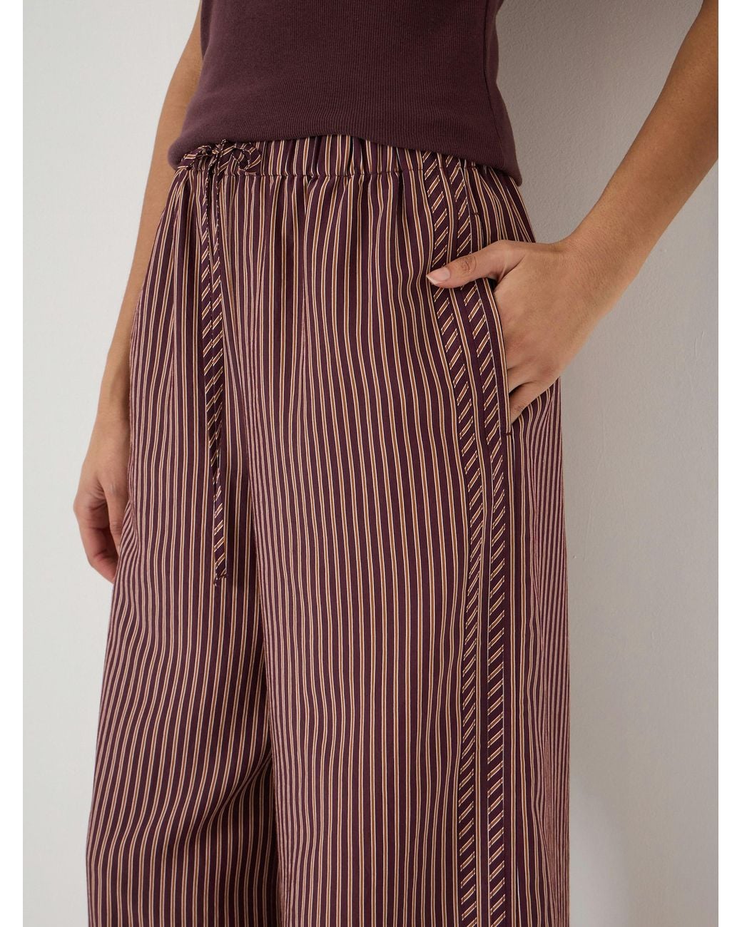 Hush Multicolor Sami Striped Side Detail Trousers