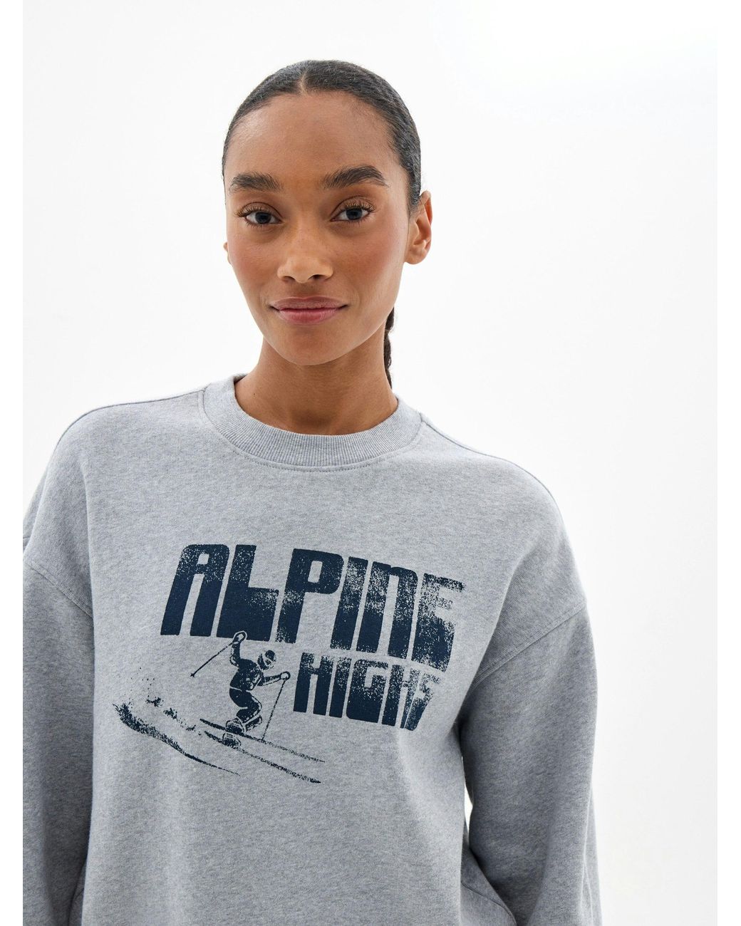 Hush Blue Alpine Highs Graphic Shrunken Sweatshirt