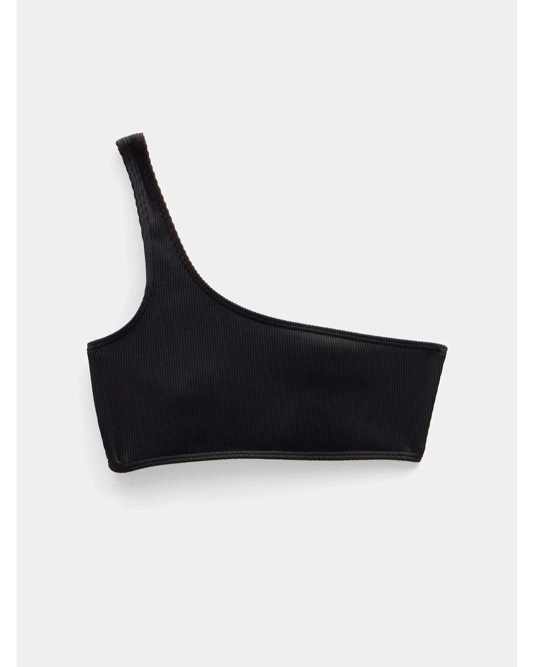 Hush Blue Olivia One Shoulder Rib Bikini Top