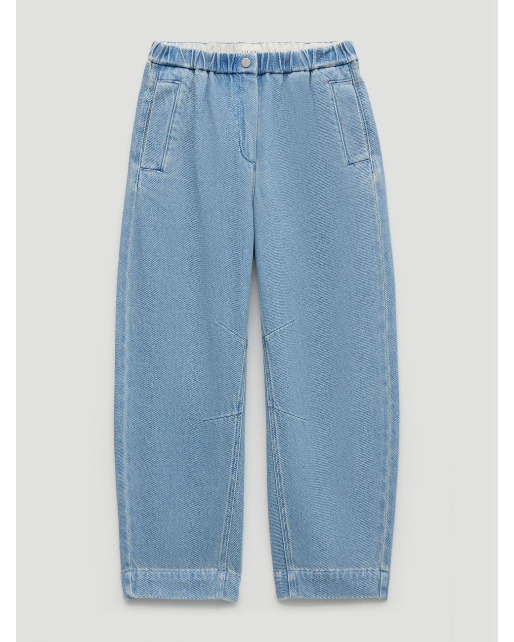 Hush Blue Supersoft Denim Barrel Leg Jeans