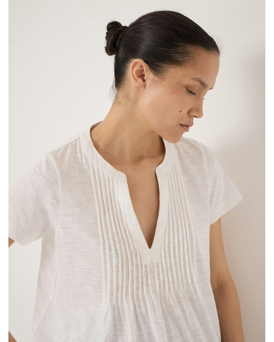 Hush Natural Thalina Pleat Jersey Top