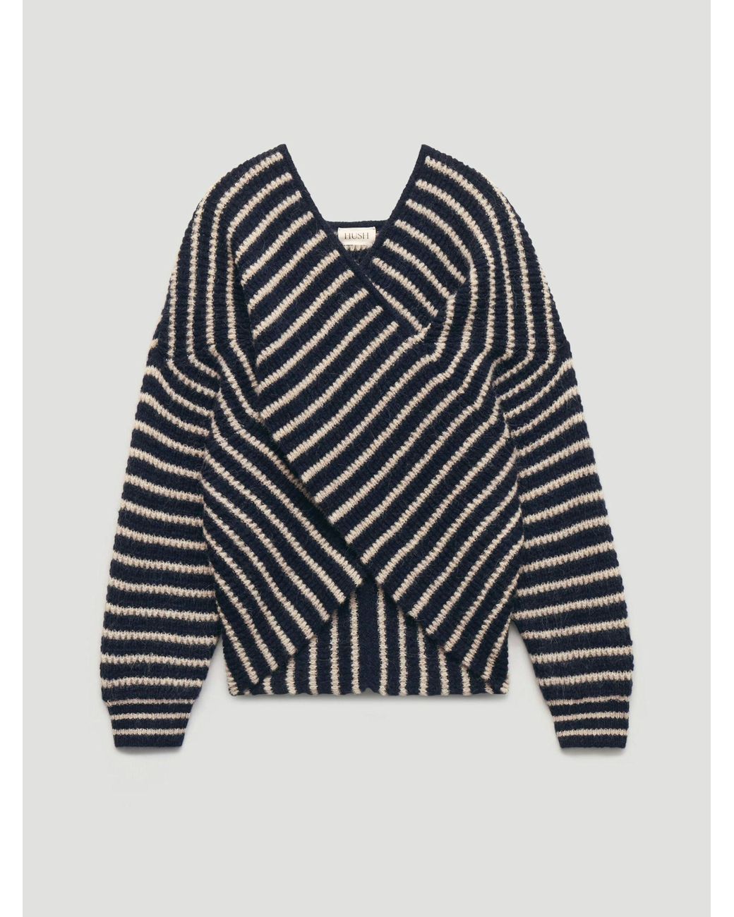 Hush Gray Betty Waffle Stitch Wool Blend Jumper