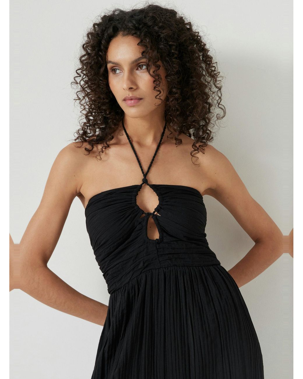 Hush White Bella Cut Out Bandeau Midi Dress
