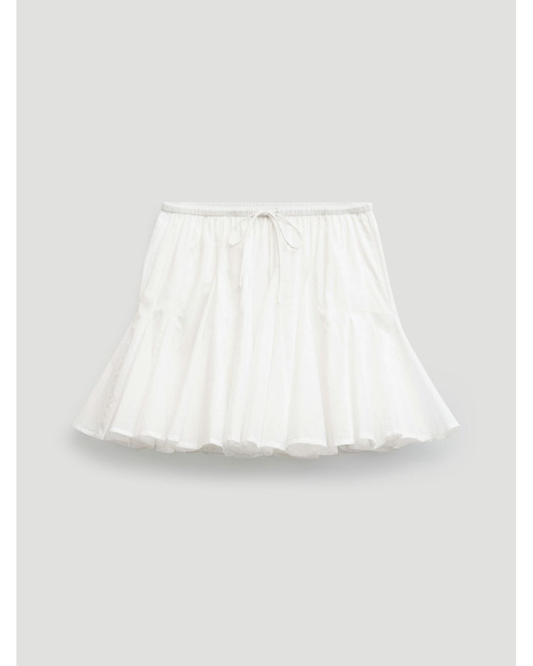 Hush Blue Bloom Godet Cotton Voile Mini Skirt