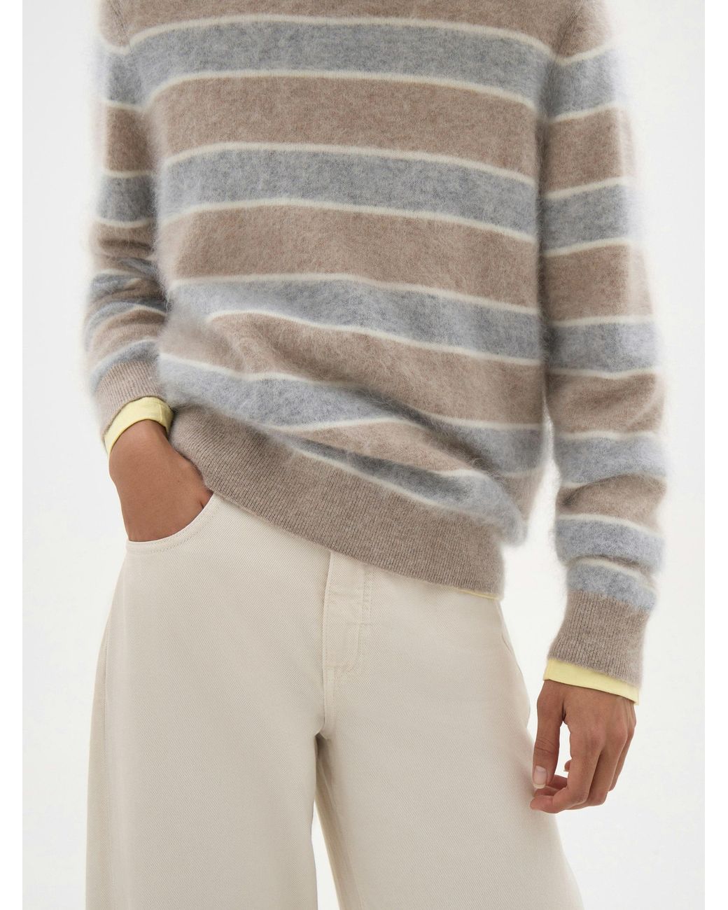Hush Gray Aurelia Brushed Cashmere Jumper
