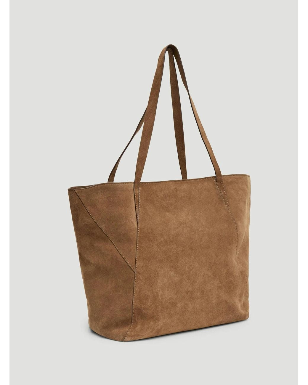 Hush Black Saffie Suede Panel Tote Bag